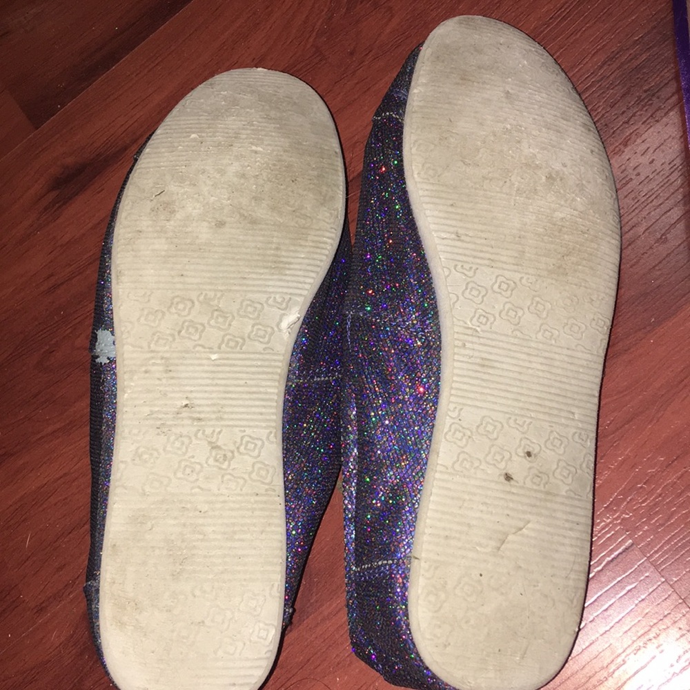Blue glitter flats . - Picture 3 of 4